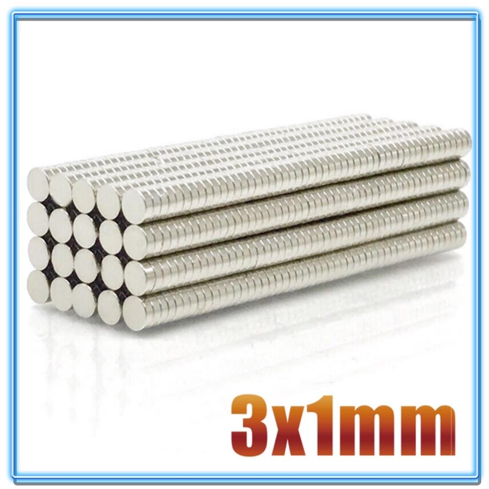 500Pcs Mini Kleine N35 Ronde Magneet 3X1 3X1.5 3X2 3X4 3X5 3X10 Mm Neodymium Magneet Permanente Ndfeb Super Sterke Krachtige Magneten: 3x1(500pcs)
