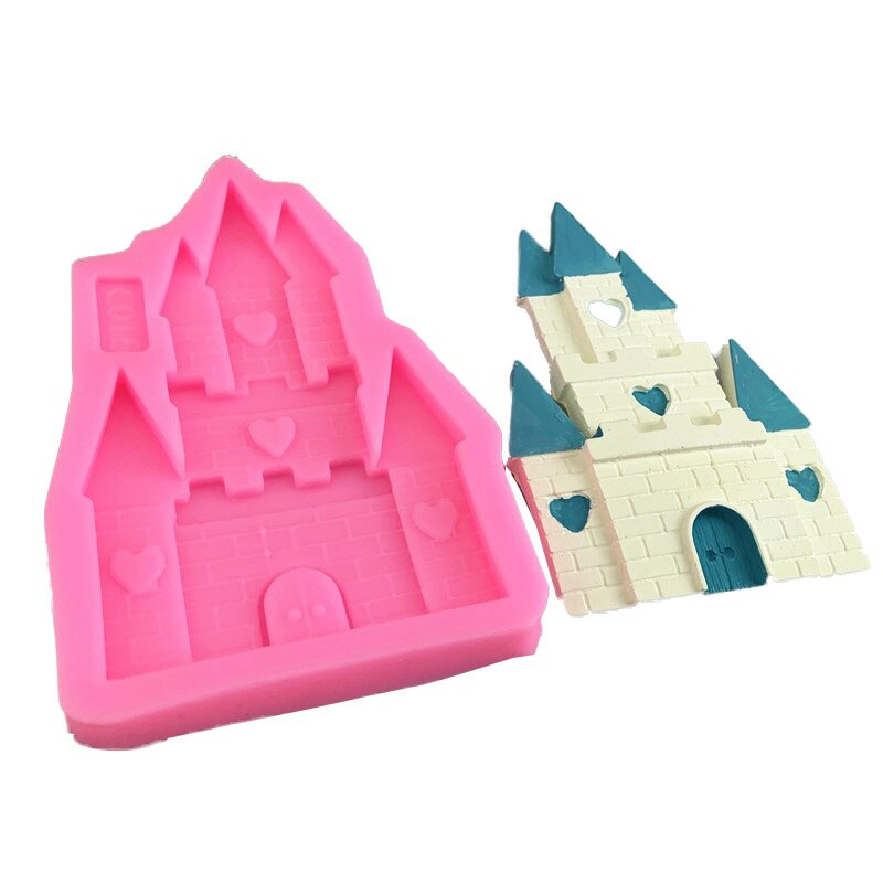 Prinsesse slot fondant chokolade silikone form kage dekoreret slots hus gips form
