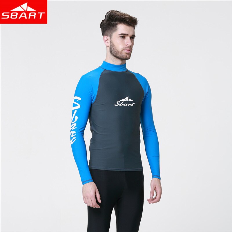 Sdart hombres Lycra trajes de neopreno camisa manga larga verano Anti UV UPF50 + secado rápido Surf flotador buceo trajes de buceo camisa más XXXL