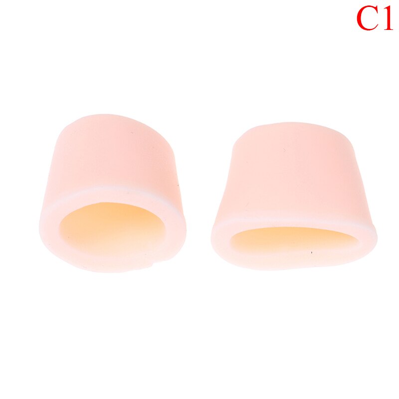 2 stuks vinger- en teenbeschermers van siliconengel ter verlichting van pijn en ter voorkoming van blaren: Ivoor