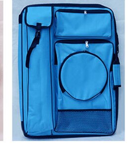 Bolsa grande 4K para dibujo de bocetos, 6 colores, bolso de hombro, bolsa de viaje, bolsa de dibujo, herramientas de arte para dibujo, suministros para Artista: Light blue