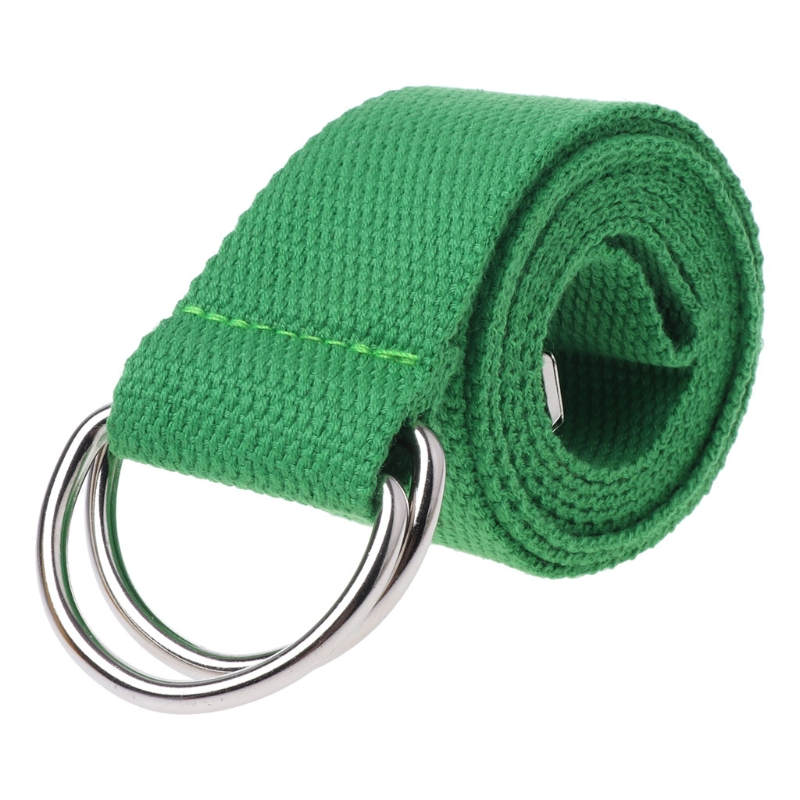 Double boucle d'anneau ceinture toile couleur unie | Pour adolescents garçons et filles étudiants
