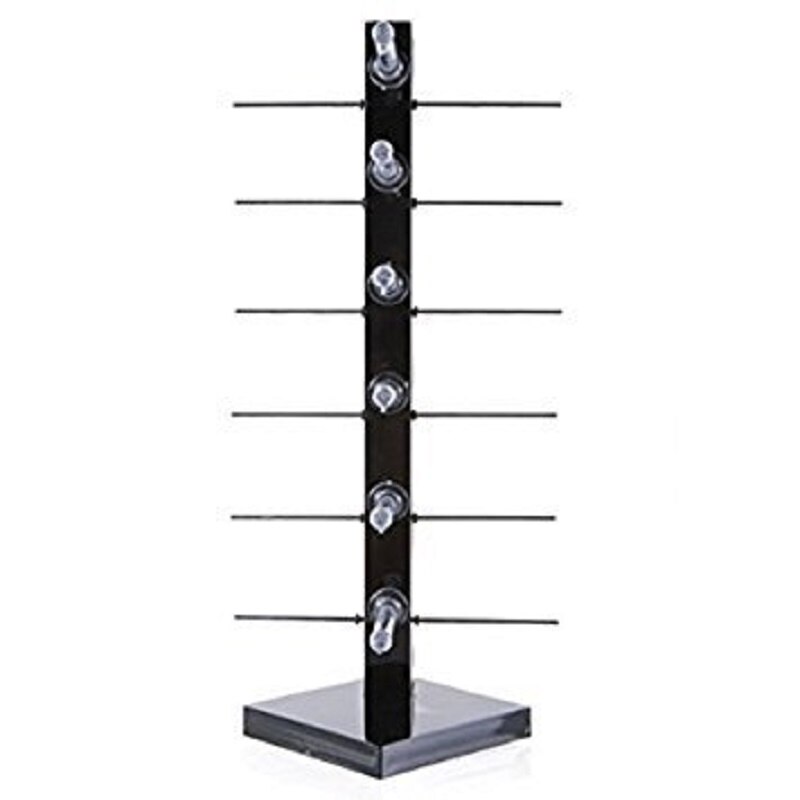 SZanbana Disegno di Modo 6 coppia Occhiali Da suola Occhiali Da vista cornice del cremagliera Occhiali Contatore di Visualizzazione Titolare Banco di Mostra Del Supporto: nero