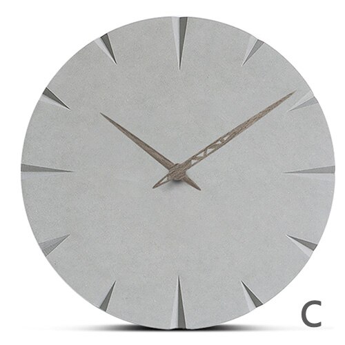 Large Wooden Wall Clock Simple Modern Nordic Silent Clocks Square MDF Wood Hanging Wall Watch Home Wall Decor 12 Inch: C