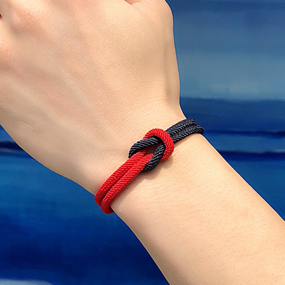 Mode Nylon Survival Armbanden Voor Mannen Rood Zwart Roze Witte Kleuren Rvs Knop Paracord Wrap Armband Mannelijke
