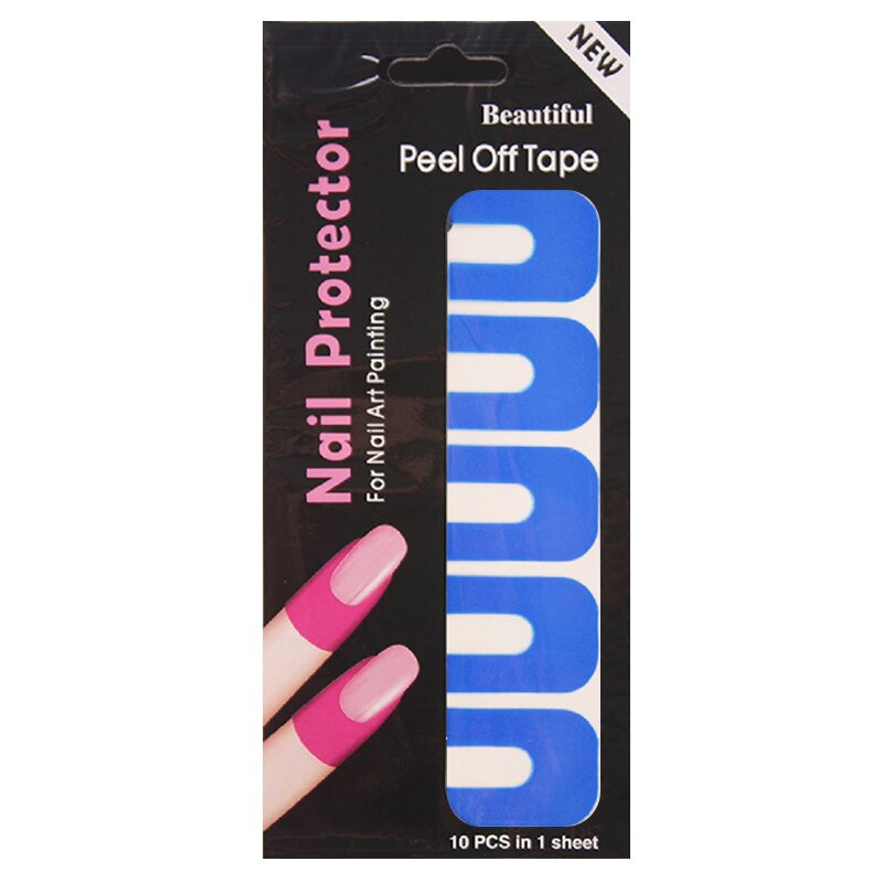 Strippen Tape Anti-Morsen Sticker Nagels Creatieve U-Vormige Vingerafdruk Stickers Vinger Huid Nagellak Stickers: 06