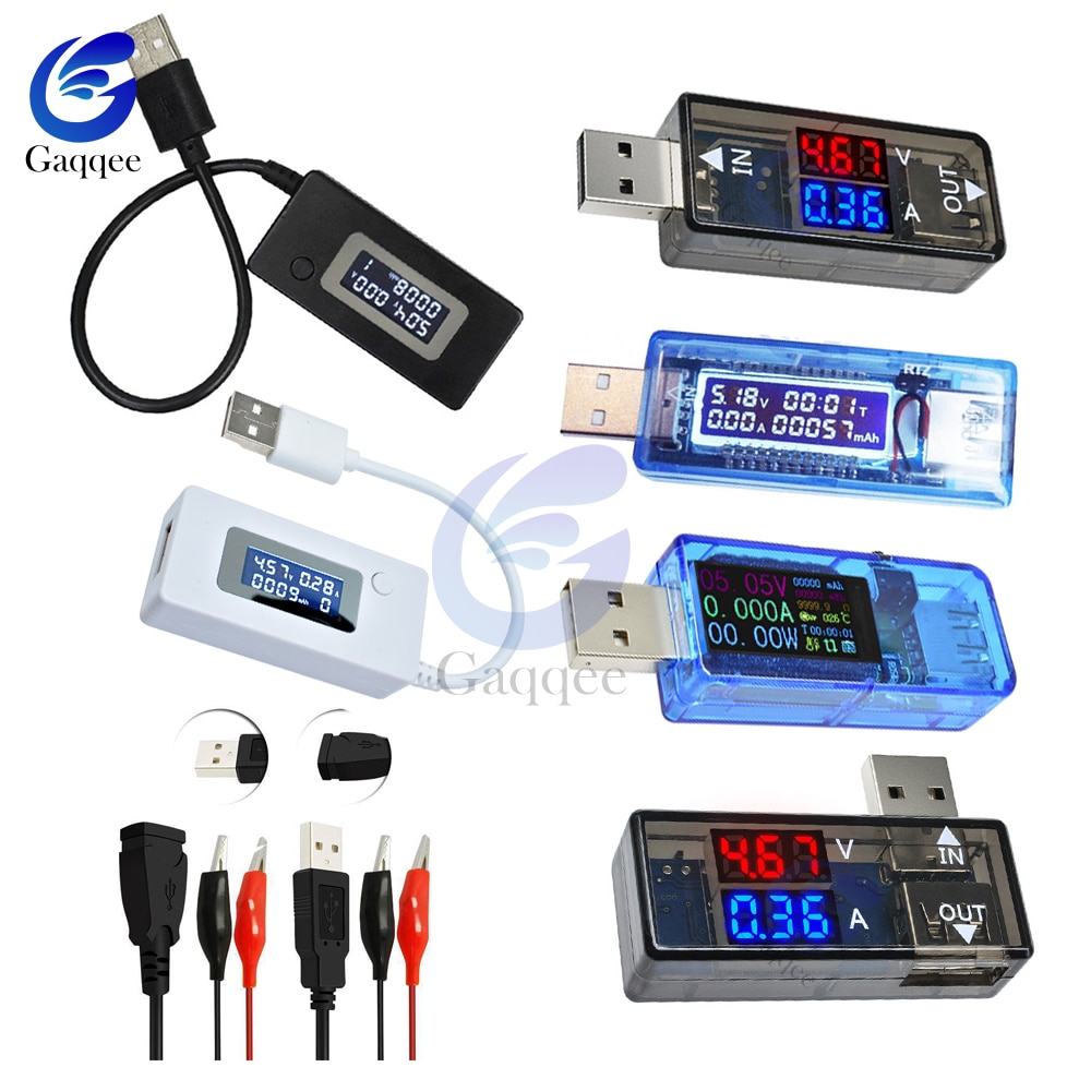 Usb Tester Dc Digitale Voltmeter Lcd Stroom Voltage Charger Capaciteit Tester Amperemeter Detector Power Bank Lader Indicator Usb