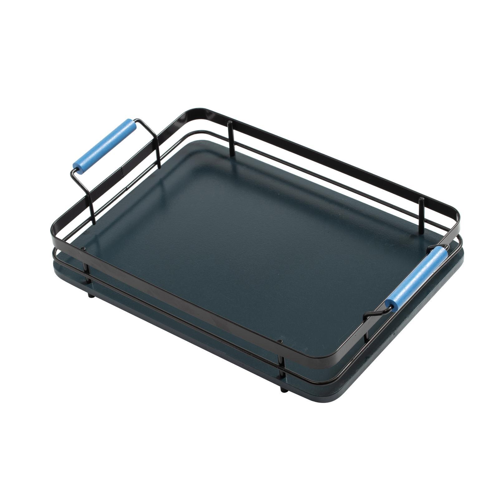 Serving Tray Food Fruit Plate Tea Table Plate Snack Tray for Restaurant Dinner Birthday Party: Blue 30x20x6.5cm