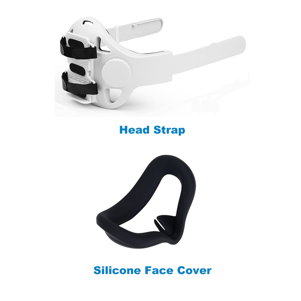 Verstelbare Oculus Quest 2 Halo Head Strap Vr Accessoires Siliconen Beschermhoes Opbergtas Voor Oculus Quest 2 Elite Band: Set E