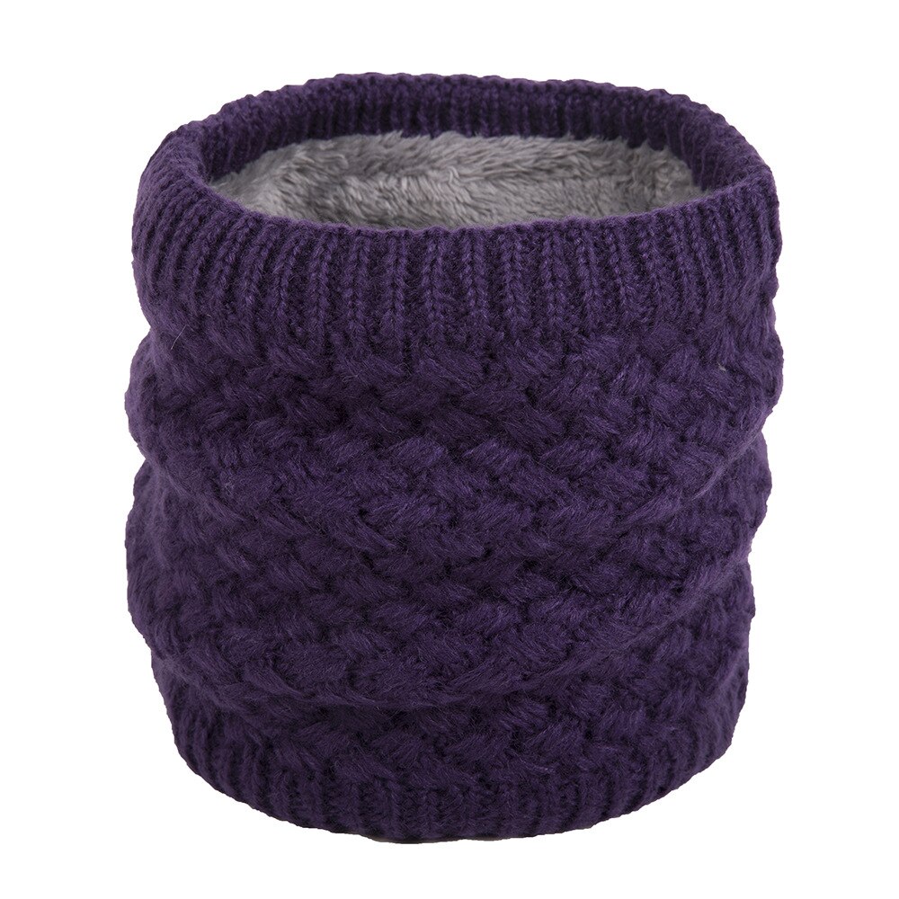 unisex ringe hals skjerf dame vinter fast tykk strikket pels skjerf varm ull kashmir snood barn lue enkle skjerf: 12