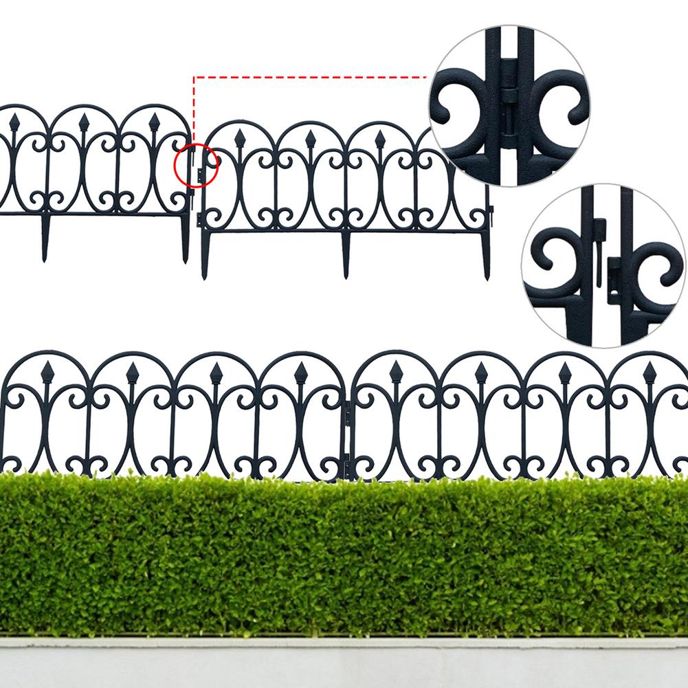 5PCS Garden Fence Landscape Garden Border Edging Barrier Lawn Edge Garden Outdoor Pastoral Fence Wedding Decorative Fence