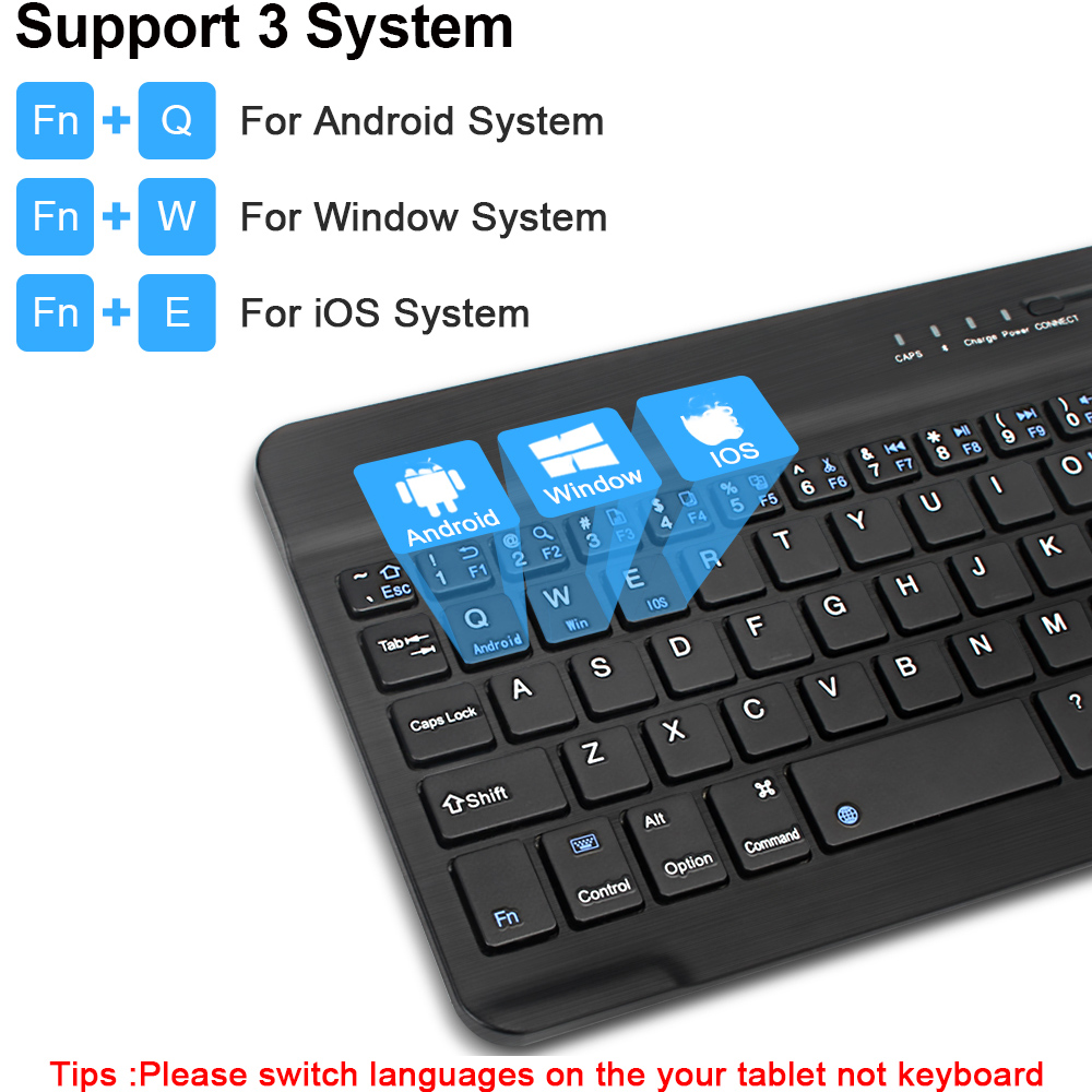 Bluetooth Draadloos Toetsenbord Mini Toetsenbord Voor Laptop Tablet Telefoon Ipad Oplaadbaar Gaming Toetsenbord Voor Android iOS Windows
