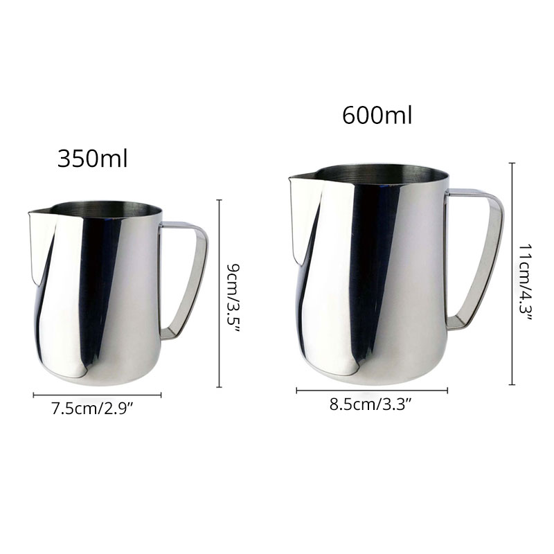 0.3-0.6l mælkekande rustfrit stål skummende kande pull blomst kop kaffe mælkeskummer latte art mælkeskum værktøj kaffetøj
