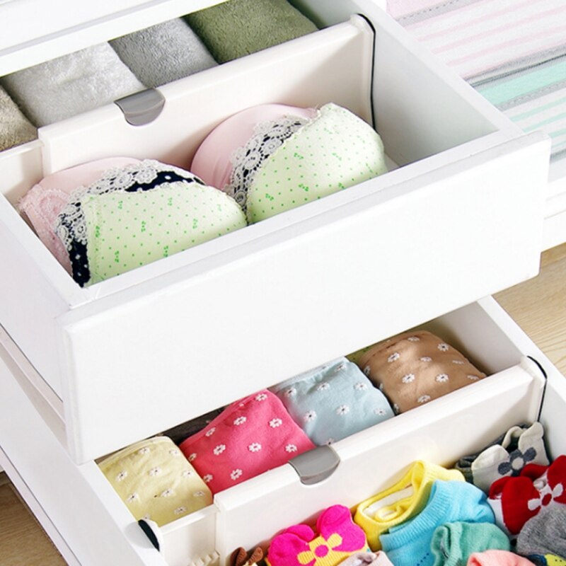 Justerbare skuffer teleskopopdeler gør-det-selv plads garderobe lagdelt plastik isolation board bogreol hylder skabsholder