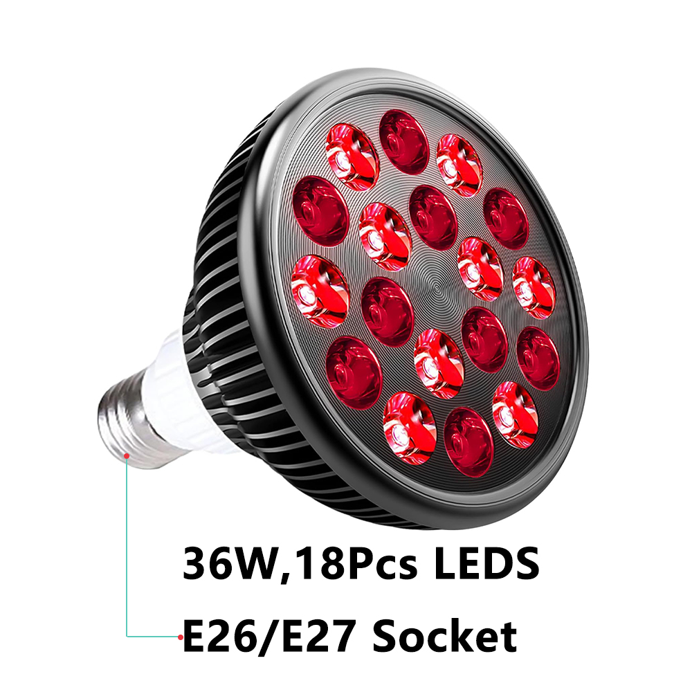 E26/E27 rot Glühbirne 660 nm 850 nm Rotlicht-Infrarot-Therapielampe Gerät 54 W: verrotten