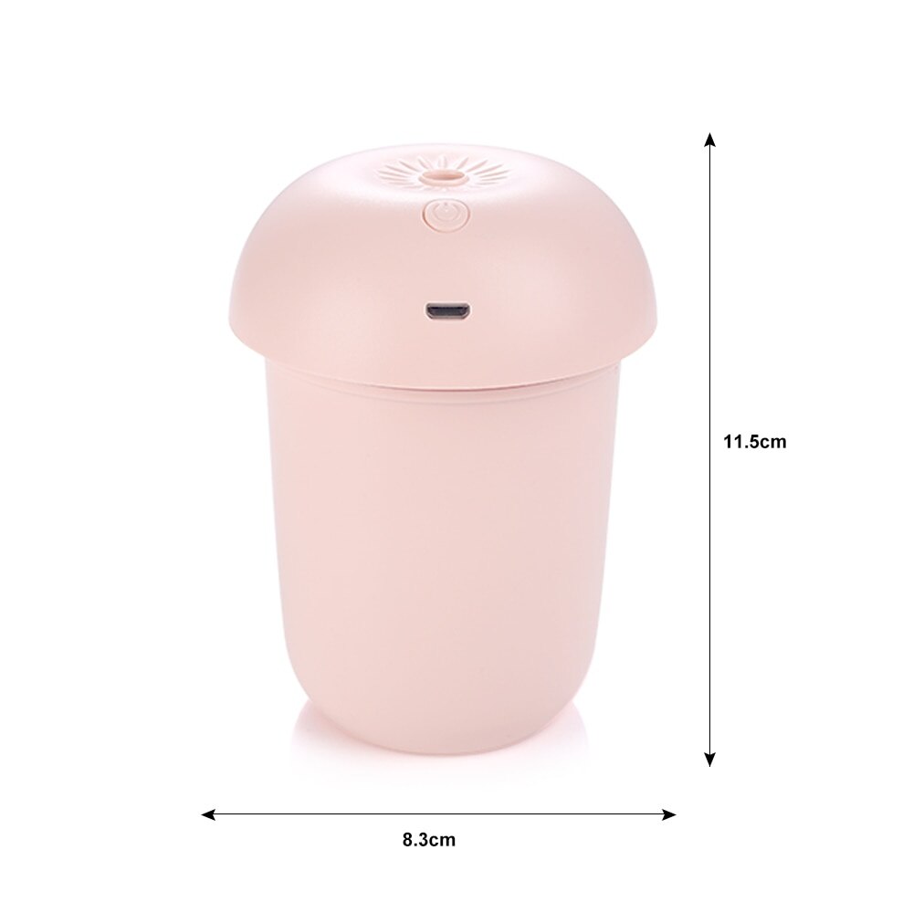 Mini Mushroom Humidifier Air Essential Oil Diffuser Aromatherapy Humidifier Ultrasonic USB Mist Maker with Warm Lights