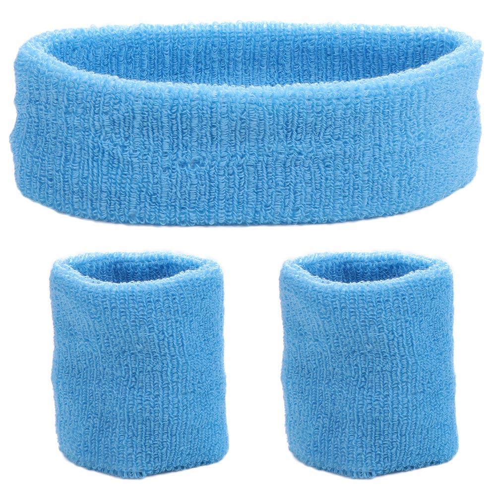 Muñequera para baloncesto, Yoga, para gimnasio, correr, diademas para niños, banda para el sudor, diadema deportiva para hombre, diadema para el sudor, pulsera: Amarillo claro