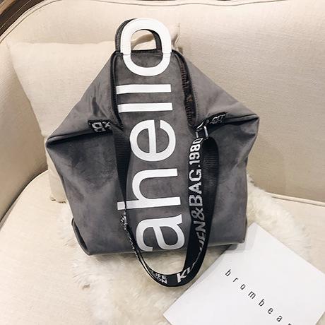 Caida Grote Capaciteit Gouden Fluwelen Handtas Mode Dame Schoudertas Crossbody Tas Messenger Bag Dagelijks Gebruik: Grijs