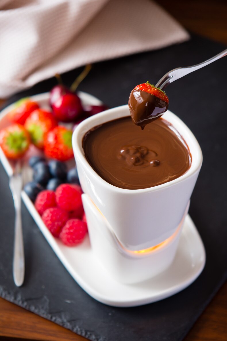 Chocolate set pot de queso cerámica olla Fondue por menú helado olla de vela o tenedores de de día de San Valentín