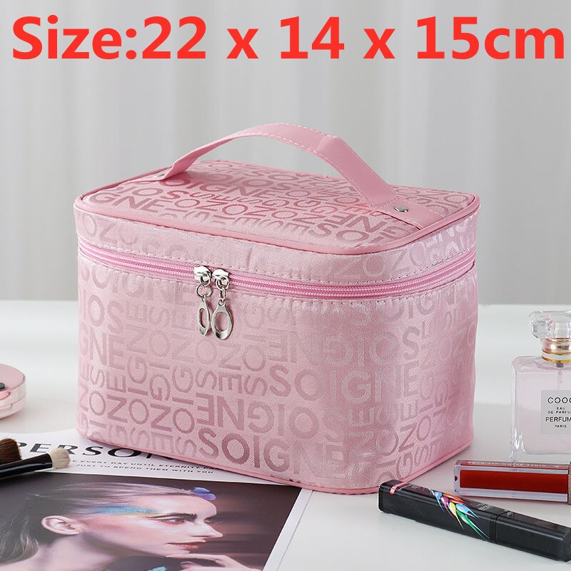 Women&#39;s Makeup Bag Travel Organizer Cosmetic Vanity Cases Beautician Necessary Beauty Toiletry Wash Storage Pouch Bags Box: F