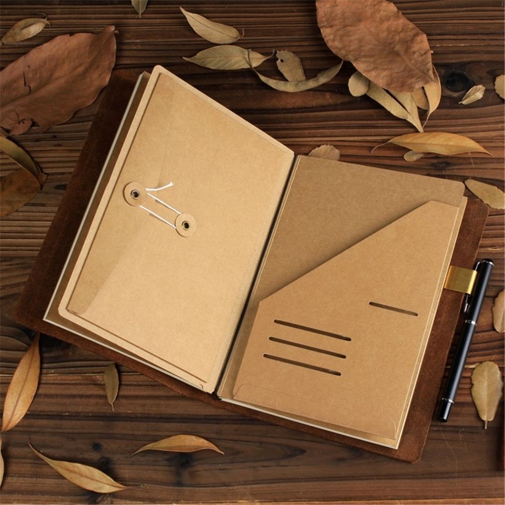 Bolsa de almacenamiento de tarjetas de papel Kraft Vintage, sobre de billetes, carpeta de archivo de recibos, cuaderno dentro de la hoja, recargas, bolsa de relleno Retro para oficina