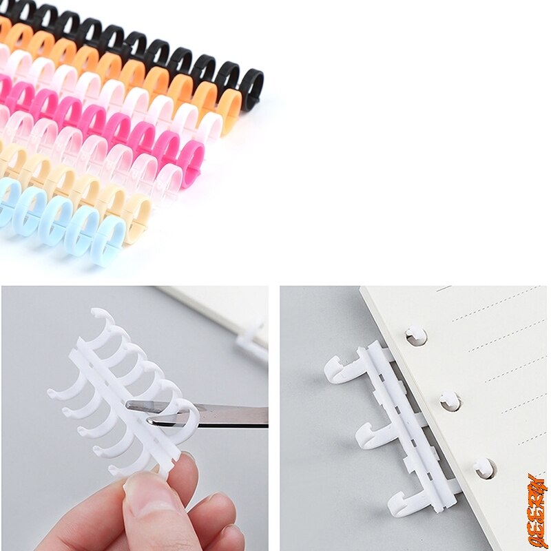 Gorący sprzedawanie luźny liść plastikowy pierścień wiążący 30 otwór spiralna sprężyna pierścionek A4 A5 A6 zeszyt papierowy papiernicze artykuły biurowe