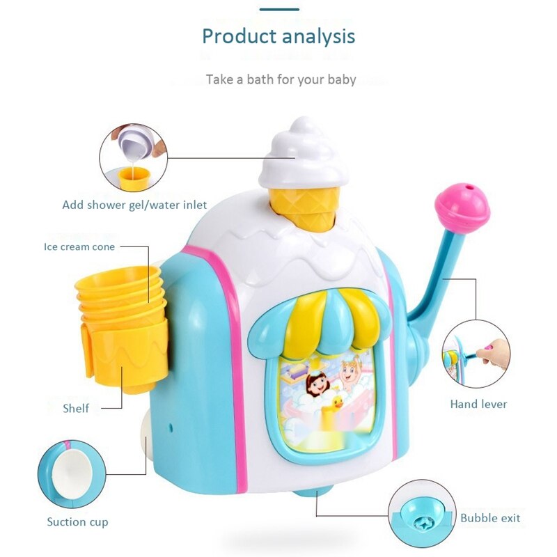 Ijsjes Maker Bubble Machine Bad Speelgoed Fun Foam Bad Speelgoed Bad Speelgoed Voor Kinderen Zwemmen Water Bubble Machine
