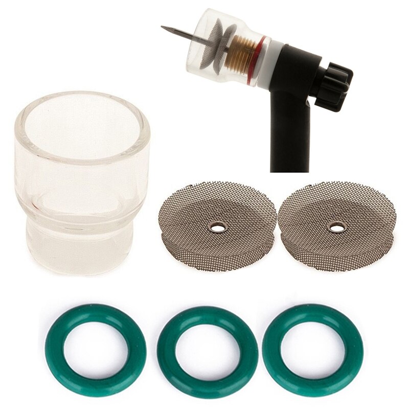 JFBL – coupelle de soudage à Pyrex Tig, pour Torches à gaz Wp-9 et Wp-17, lentille de 1.6Mm et 2.4Mm, taille #12 avec filtre en acier inoxydable