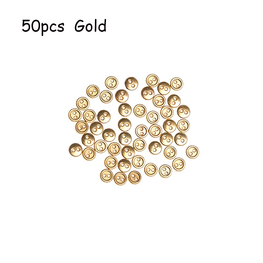 2-Gaten Mini Pop Knop Diy Handgemaakte Naaien Knop Plaksteen Button Scrapbooking Accessorie Botões Para Costura: gold / 3mm
