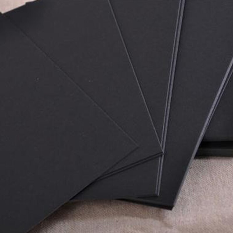 20PCS Blank Greeting Card Kraft Paper Postcard Vintage Blank Postcards DIY Hand Painted Graffiti Message Card: Black