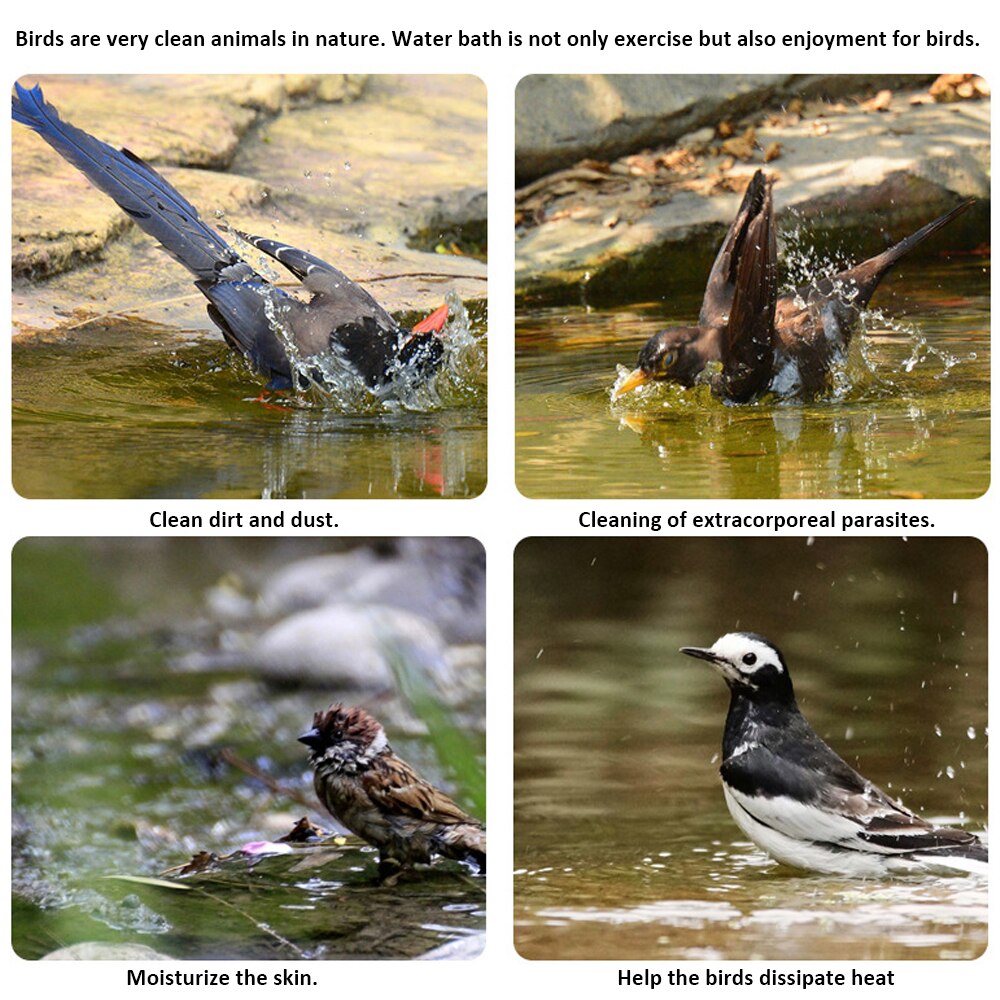 Caja de plástico para baño de aves, jaula colgante de plástico para baño de loros, periquitos, aves, cuencos para pájaros y mascotas, 1 unidad
