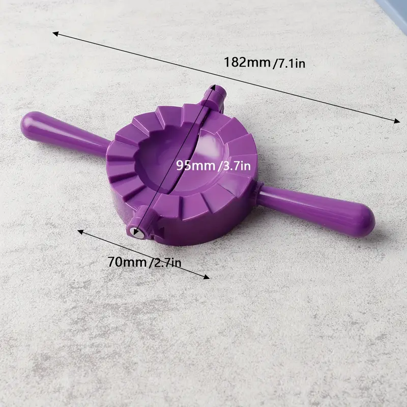 Professionele Dumpling Maker Mold-Ergonomisch handvat, duurzaam plastic, meerkleurig voor dumplings, koekjes, gebak te gebruiken keukengereedschap: Paars