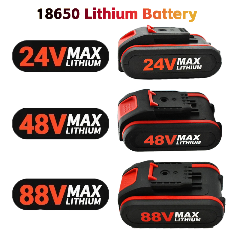 24V 48V 88V 18650 Lithium Battery 4800mah Electric Tools Battery For Wireless Wrench Mini Chain Saw Electric Drill ect