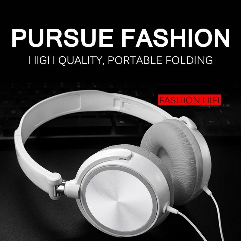 Rouge Bluetooth écouteur filaire casque casque 3.5mm Interface ronde oreille casques basse HiFi son musique stéréo écouteur