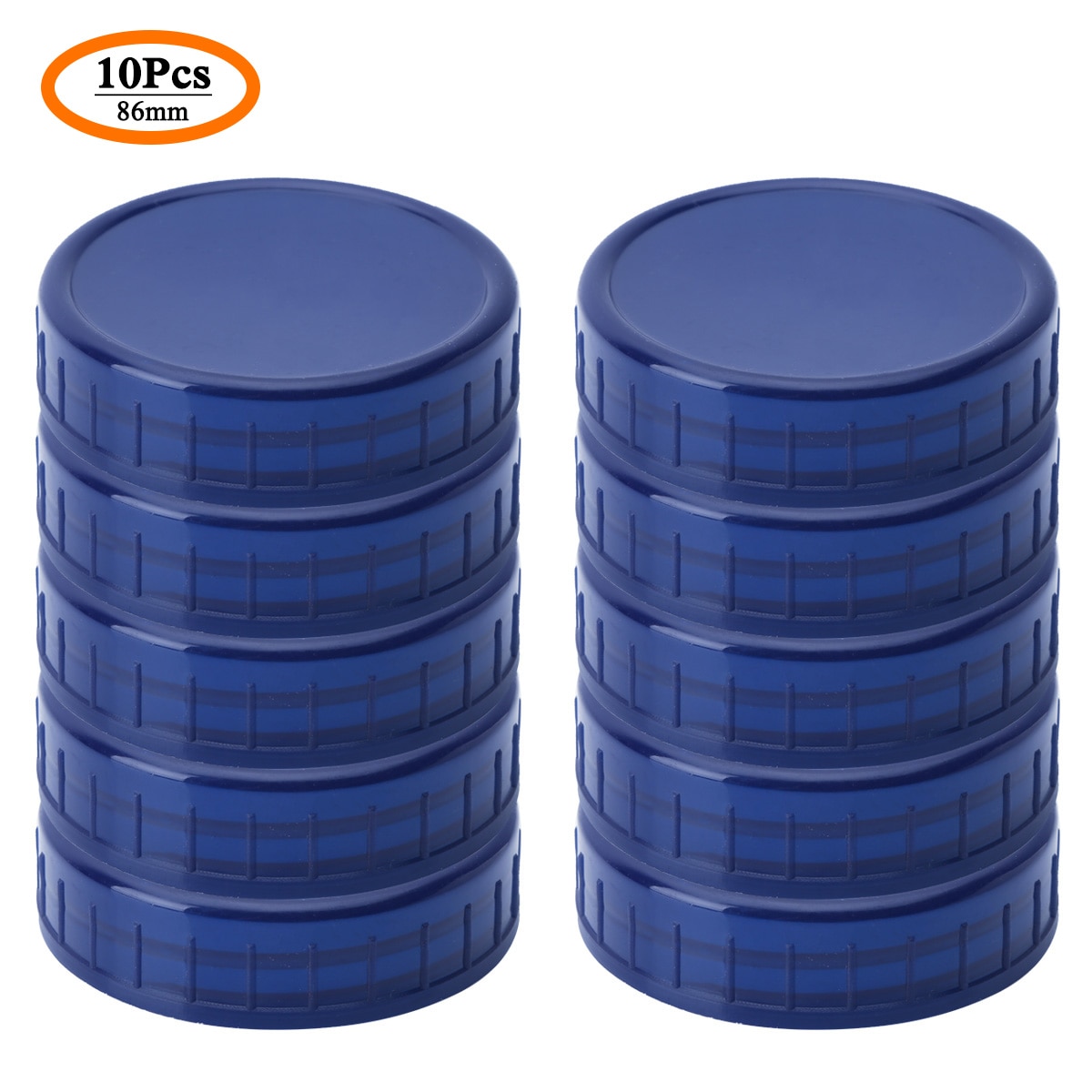 10pcs 70/86mm Mason Jar Lids Plastic Cup Lids for Regular Mouth Mason Cannings Leakproof Storage Bottle Caps Cover Replacement: 86mm