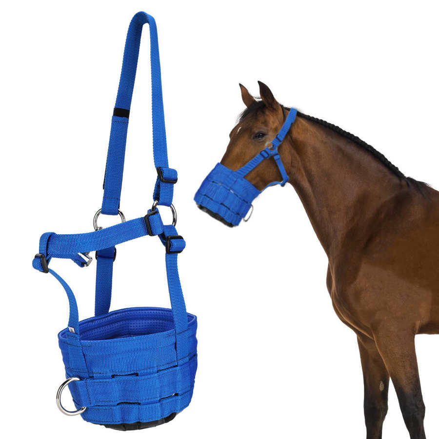 Farm Animal Carriers Dikker Lichtgewicht Pp Singels Blauw Ademen Zacht Paard Mond Cover Anti-Bite Snuit