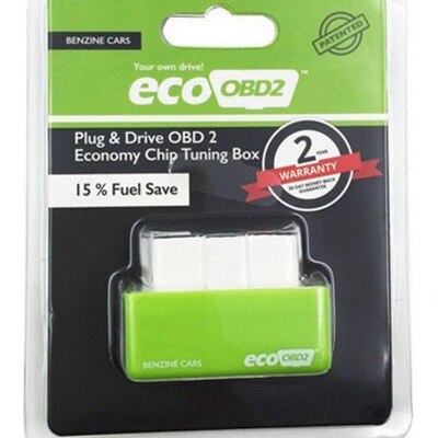 Eco OBD2 Economy Chip Tuning Box OBD Car Fuel Saver Eco OBD2 for Benzine Cars Fuel Support: GREEN