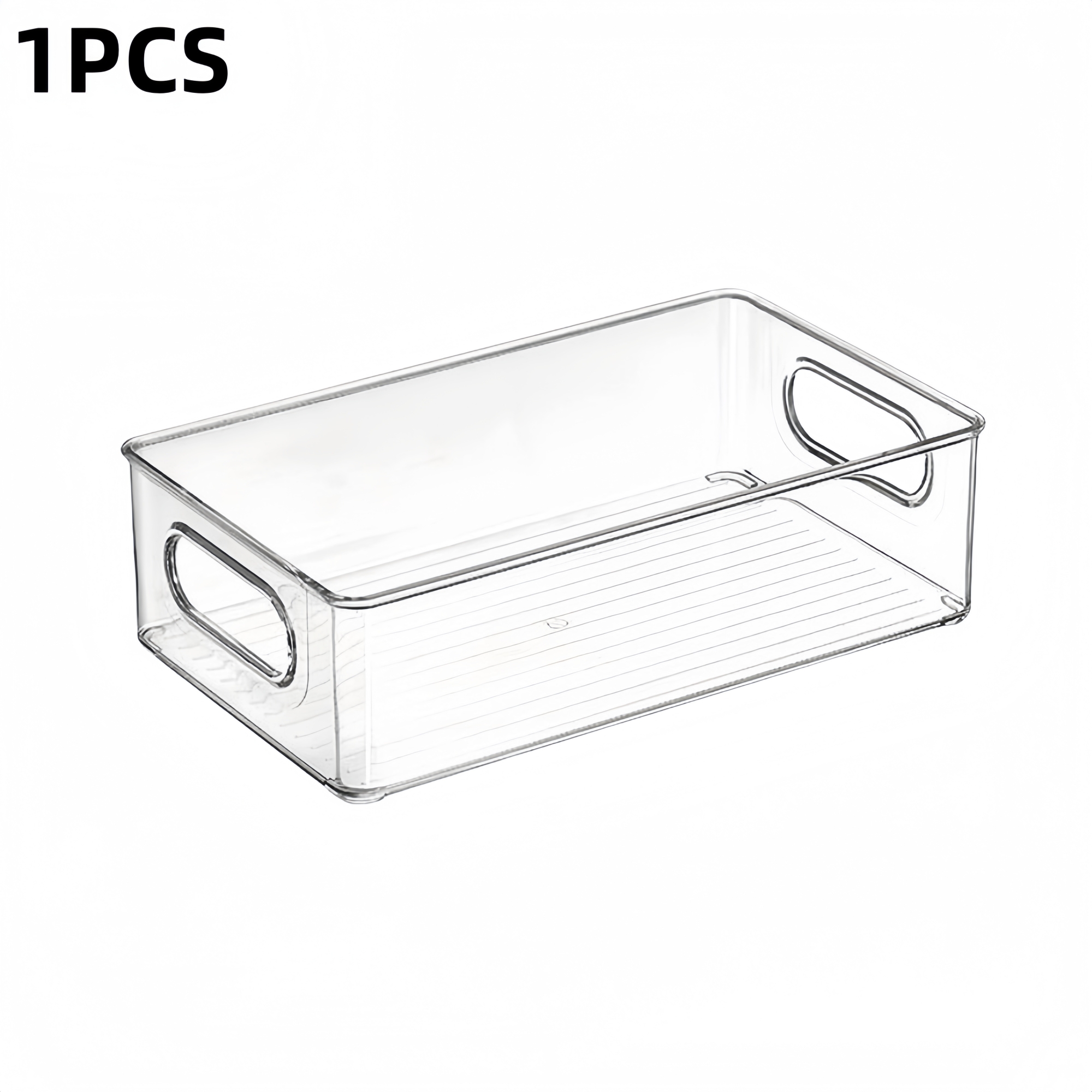 6 stk. køleskabsorganiseringskasser, multifunktionel stabelbar køleskabsopbevaringsboks til mad, med håndtag, til opbevaring af mad og drikkevarer i køkkenet: Grøn