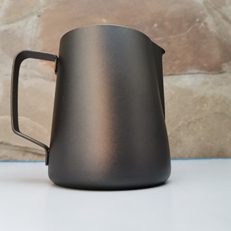 350Ml Stainless Steel Milk Frothing Jug Latte Espresso Black Coating Non-Stick Pitcher Easy Cleaning Cup Container