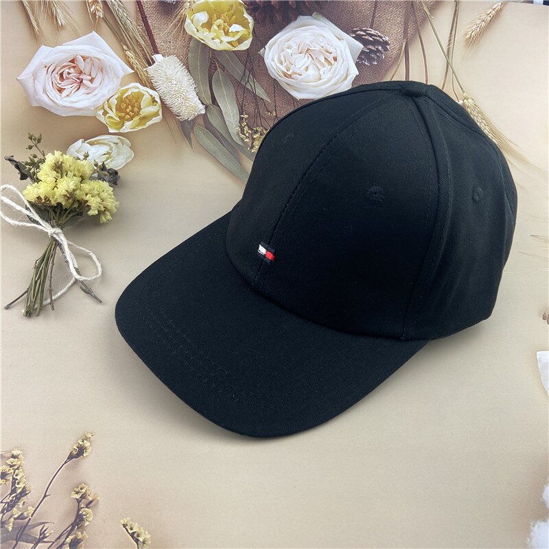 Women Men Baseball Cap Female Solid Color Outdoor Adjustable White Red Black Embroidered Women's Hats Summer: NO.5 Tom black