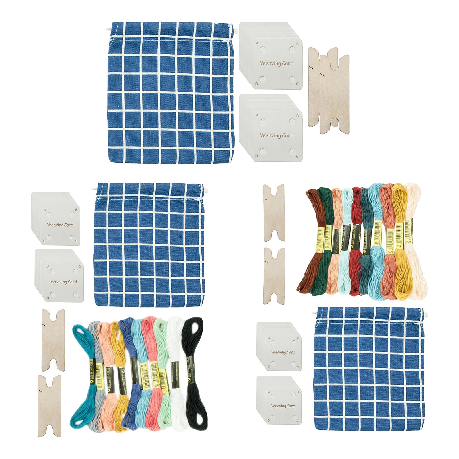 Handy Weaving Cards Kit for Loom DIY Craft Weaving Tools for Friends
