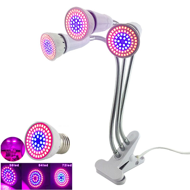 Bulb 3 Hoofd Lampen Cultivo Plant Grow Light Rood Blauw Licht Voor Hydro Groei Lamp Growbox Led Indoor Kas Fitolampy