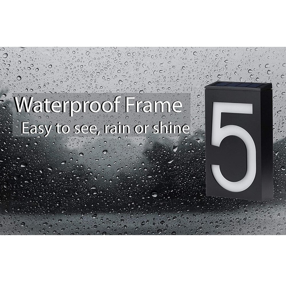 led solar lamp outdoor waterproof House Numbe Address Sign Solar Light Exterior House Number Doorplate Digital Flat Number