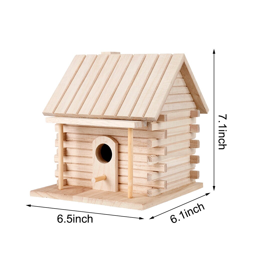 Wooden Bird House Nesting Box Hanging Bird Nests Home Garden Decoration Undefined Home Decoration Accessories