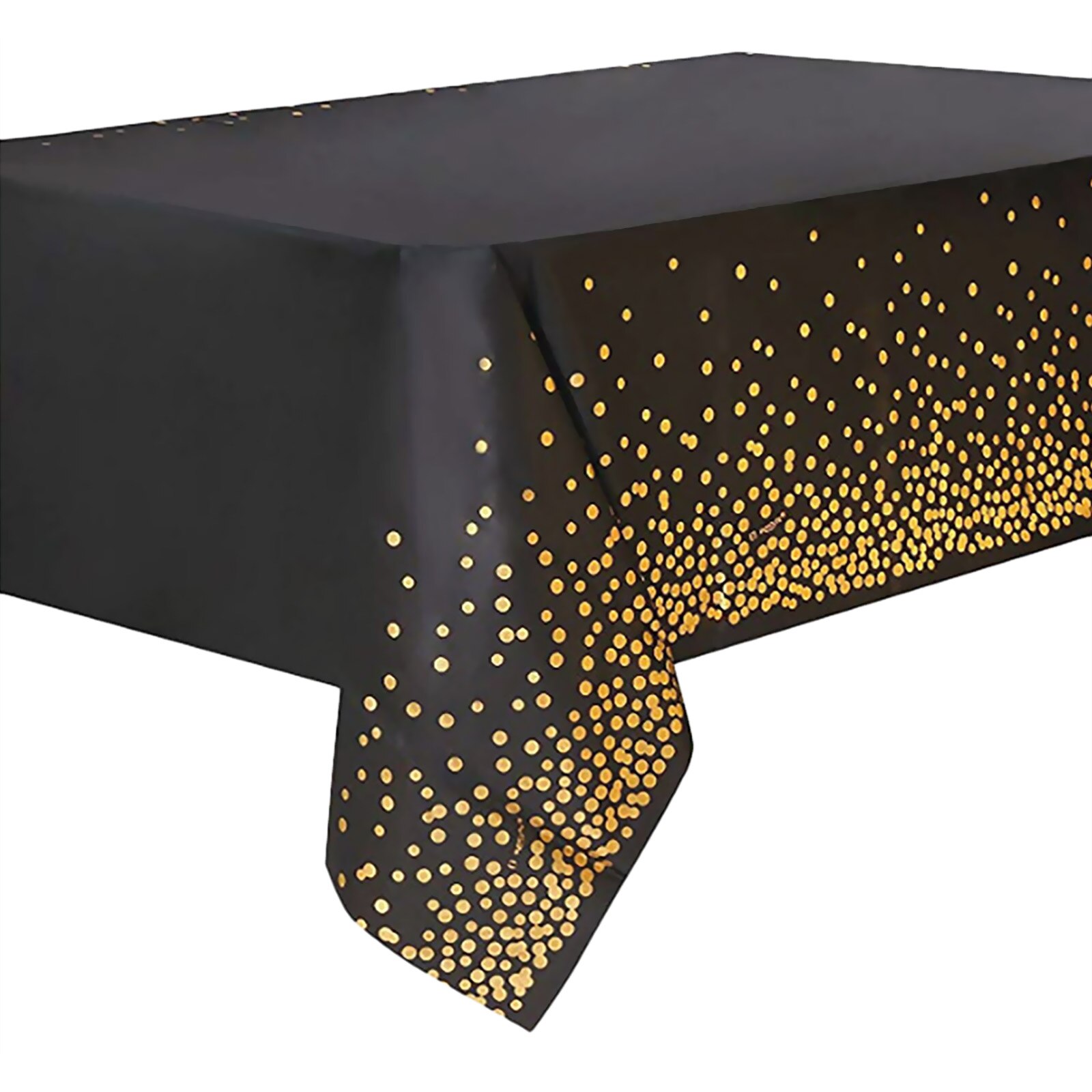 Partij Tafelkleden Plastic Kleurrijke Tafelkleed Gouden Stippen Decoraties Stijlvolle Tafelkleden Bruiloft: Black