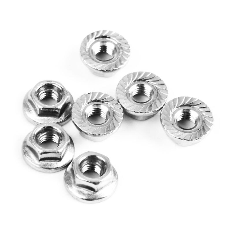 20PCS M6/M8 Stainless Steel Flanged Hex Nuts Antiskid Lock Nut Screw Cap with Serration for 3D Printer Parts Accessories