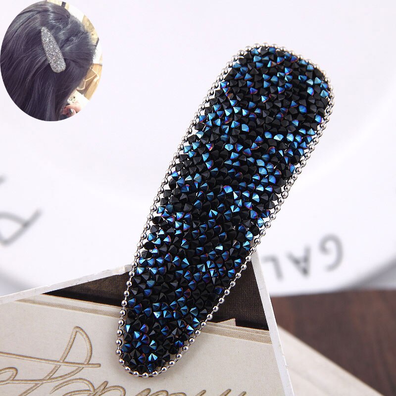 Spilli Accessori Dei Monili per le Ragazze di Moda Dei Capelli delle donne lungo acqua Goccia Rettangolo clip di Capelli Spilli Ornamenti Coreano Morsetto Copricapi: S1-blu