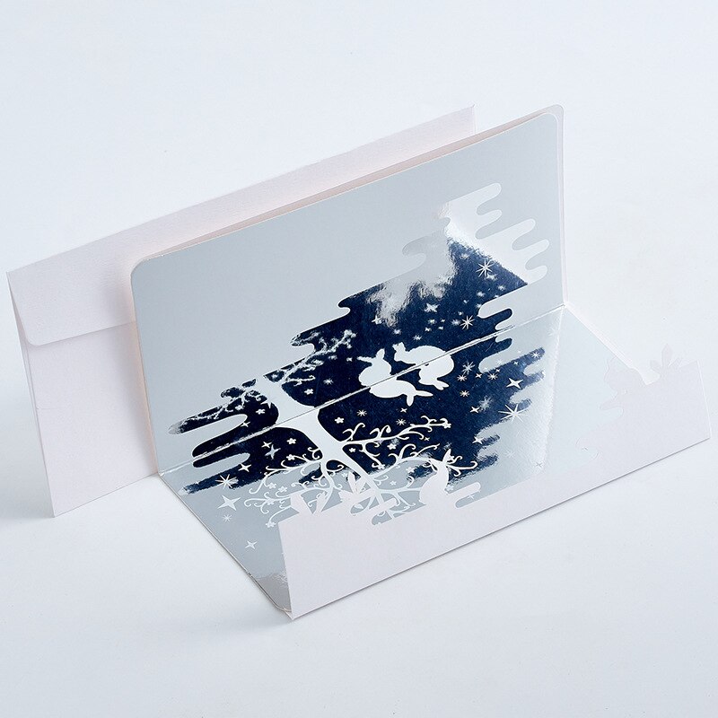 Mirror Reflection Animal Series Greeting Card Double-layer Hollow 3D Birthday Card Teacher Mother's Day Blessing: Style3