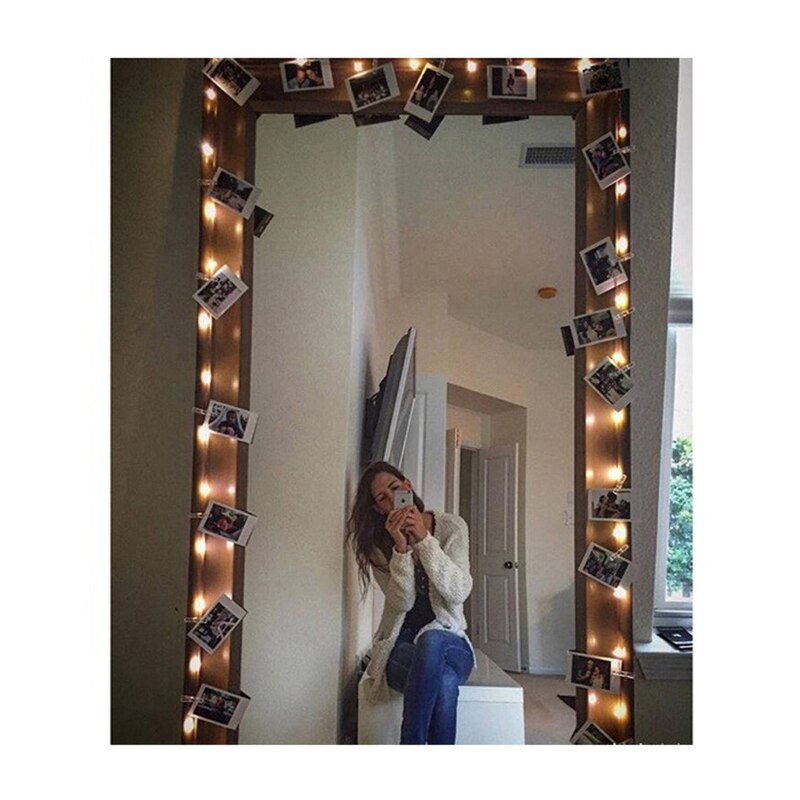 1.2M 10 LED Card Picture Photo Clips Pegs Bright String Light Lamp Indoor WXTC