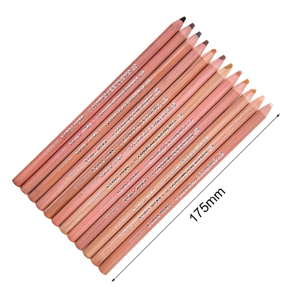 12 stk tre pastell blyant sett basis hud pastell farge blyant for kunstner tegning skole kontor lapices de colores blyanter forsyninger